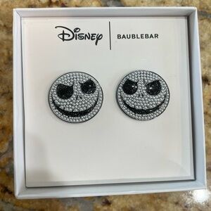 NWT RARE Disney X Baublebar Jack Skellington Halloween Stud Earrings NIB